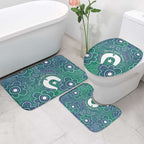 Sea Turtle Torres Strait Islands Bathroom Set Pacific Indigenous Australian Oceanic Dot Art