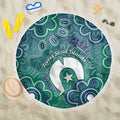 Sea Turtle Torres Strait Islands Beach Blanket Pacific Indigenous Australian Oceanic Dot Art
