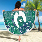 Sea Turtle Torres Strait Islands Beach Blanket Pacific Indigenous Australian Oceanic Dot Art