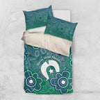 Sea Turtle Torres Strait Islands Bedding Set Pacific Indigenous Australian Oceanic Dot Art