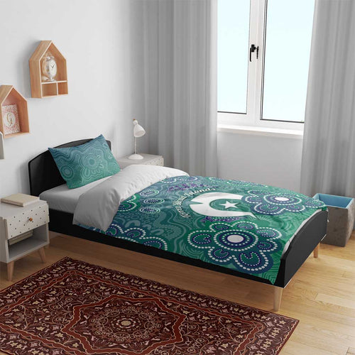 Sea Turtle Torres Strait Islands Bedding Set Pacific Indigenous Australian Oceanic Dot Art