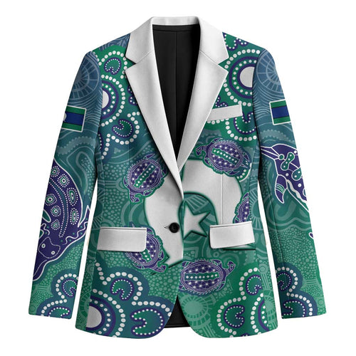 Sea Turtle Torres Strait Islands Blazer Pacific Indigenous Australian Oceanic Dot Art