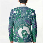 Sea Turtle Torres Strait Islands Blazer Pacific Indigenous Australian Oceanic Dot Art