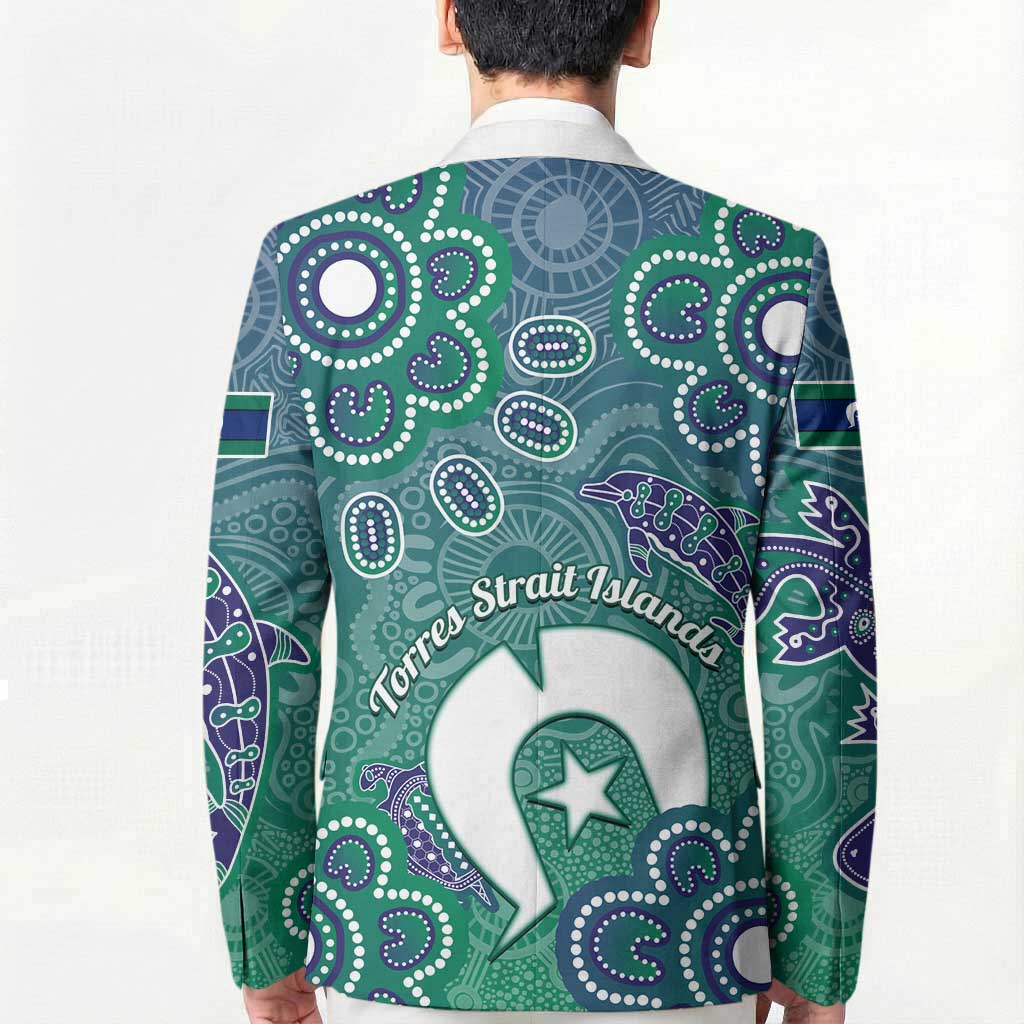 Sea Turtle Torres Strait Islands Blazer Pacific Indigenous Australian Oceanic Dot Art