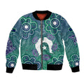 Sea Turtle Torres Strait Islands Bomber Jacket Pacific Indigenous Australian Oceanic Dot Art