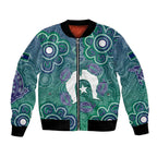 Sea Turtle Torres Strait Islands Bomber Jacket Pacific Indigenous Australian Oceanic Dot Art