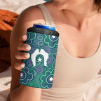 Sea Turtle Torres Strait Islands 4 in 1 Can Cooler Tumbler Pacific Indigenous Australian Oceanic Dot Art