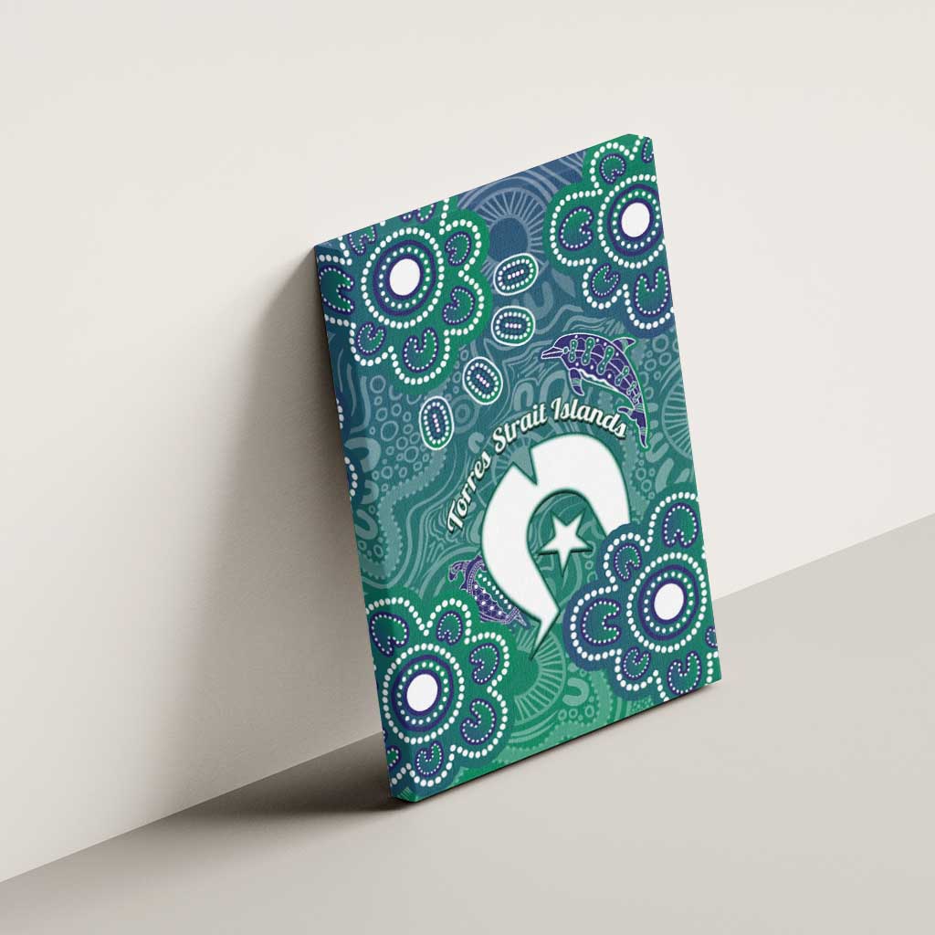 Sea Turtle Torres Strait Islands Canvas Wall Art Pacific Indigenous Australian Oceanic Dot Art