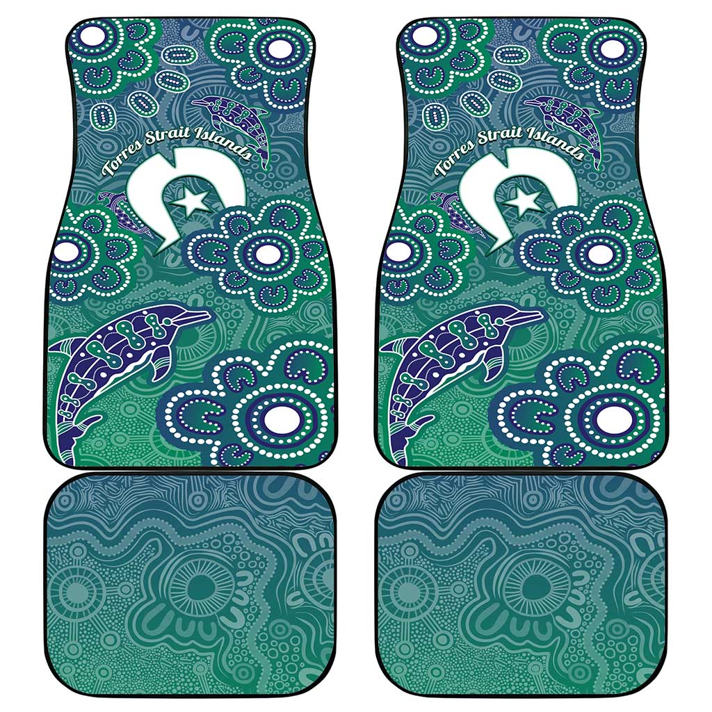 Sea Turtle Torres Strait Islands Car Mats Pacific Indigenous Australian Oceanic Dot Art