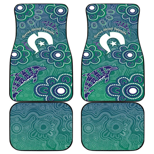 Sea Turtle Torres Strait Islands Car Mats Pacific Indigenous Australian Oceanic Dot Art