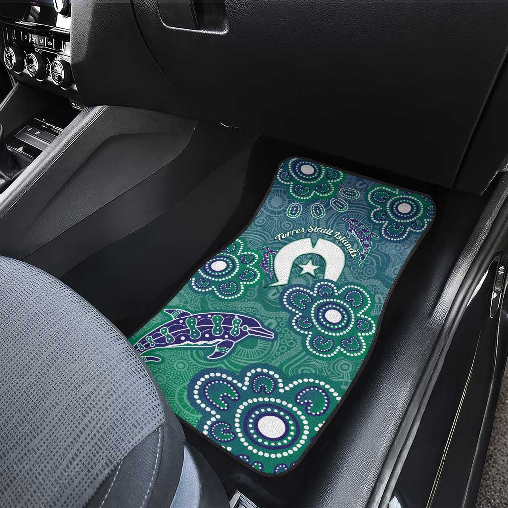 Sea Turtle Torres Strait Islands Car Mats Pacific Indigenous Australian Oceanic Dot Art