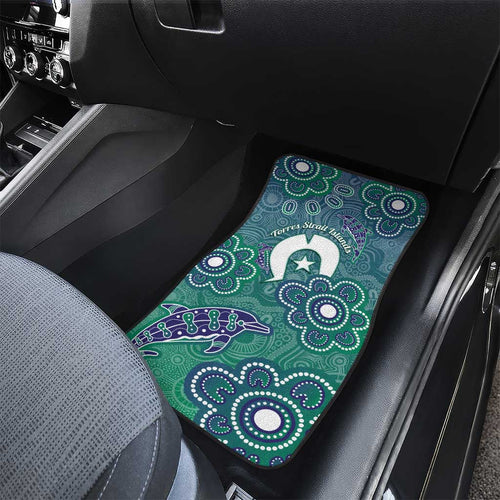 Sea Turtle Torres Strait Islands Car Mats Pacific Indigenous Australian Oceanic Dot Art
