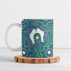 Sea Turtle Torres Strait Islands Ceramic Mug Pacific Indigenous Australian Oceanic Dot Art