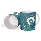 Sea Turtle Torres Strait Islands Ceramic Mug Pacific Indigenous Australian Oceanic Dot Art