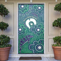 Sea Turtle Torres Strait Islands Door Cover Pacific Indigenous Australian Oceanic Dot Art
