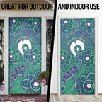 Sea Turtle Torres Strait Islands Door Cover Pacific Indigenous Australian Oceanic Dot Art