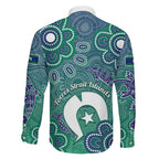 Sea Turtle Torres Strait Islands Family Matching Mermaid Dress and Hawaiian Shirt Pacific Indigenous Australian Oceanic Dot Art