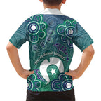 Sea Turtle Torres Strait Islands Family Matching Puletasi and Hawaiian Shirt Pacific Indigenous Australian Oceanic Dot Art