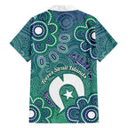 Sea Turtle Torres Strait Islands Family Matching Tank Maxi Dress and Hawaiian Shirt Pacific Indigenous Australian Oceanic Dot Art