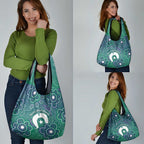 Sea Turtle Torres Strait Islands Grocery Bag Pacific Indigenous Australian Oceanic Dot Art
