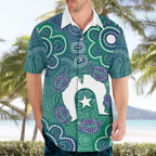 Sea Turtle Torres Strait Islands Hawaiian Shirt Pacific Indigenous Australian Oceanic Dot Art