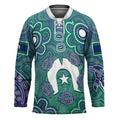 Sea Turtle Torres Strait Islands Hockey Jersey Pacific Indigenous Australian Oceanic Dot Art