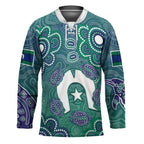 Sea Turtle Torres Strait Islands Hockey Jersey Pacific Indigenous Australian Oceanic Dot Art