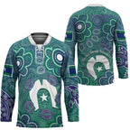 Sea Turtle Torres Strait Islands Hockey Jersey Pacific Indigenous Australian Oceanic Dot Art