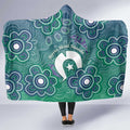 Sea Turtle Torres Strait Islands Hooded Blanket Pacific Indigenous Australian Oceanic Dot Art