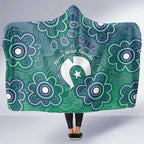 Sea Turtle Torres Strait Islands Hooded Blanket Pacific Indigenous Australian Oceanic Dot Art