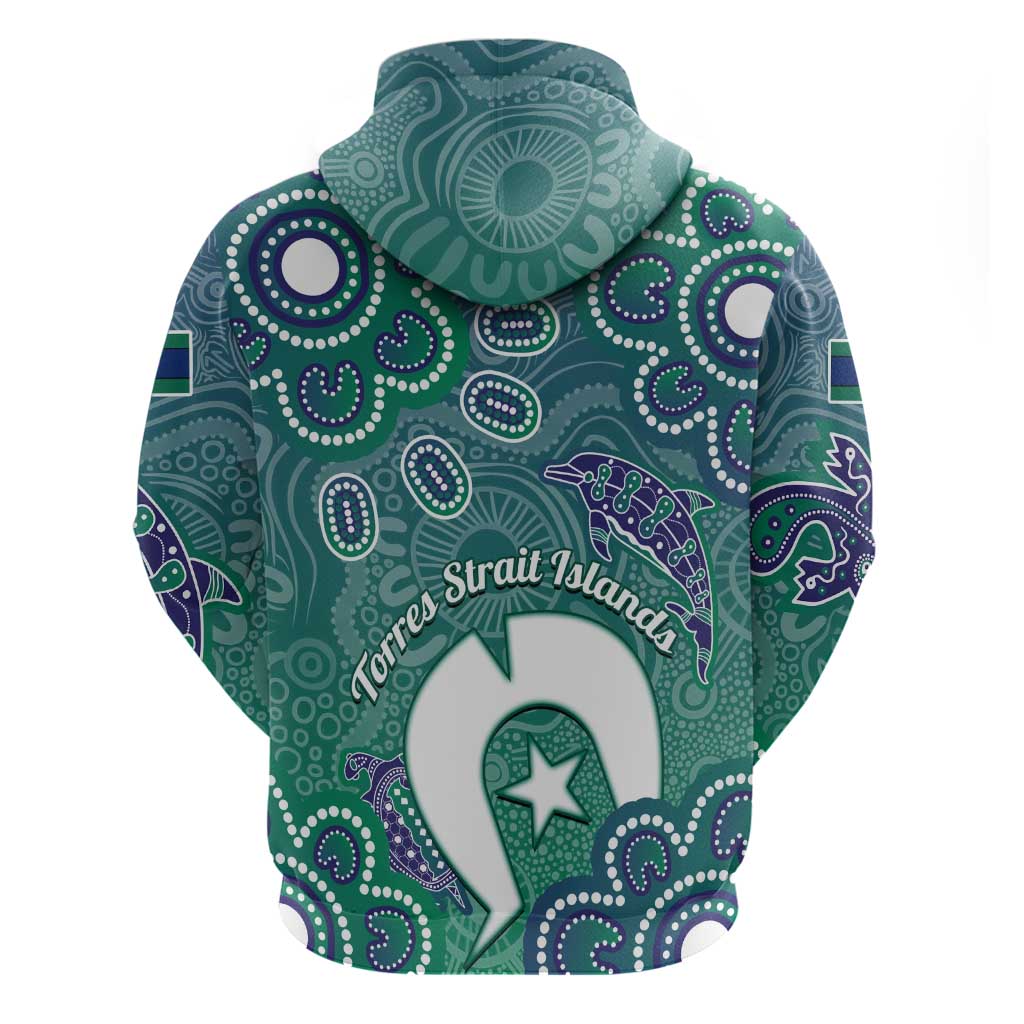 Sea Turtle Torres Strait Islands Hoodie Pacific Indigenous Australian Oceanic Dot Art