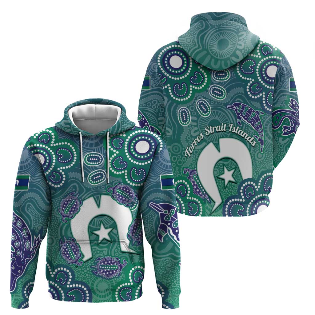 Sea Turtle Torres Strait Islands Hoodie Pacific Indigenous Australian Oceanic Dot Art