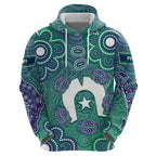 Sea Turtle Torres Strait Islands Hoodie Pacific Indigenous Australian Oceanic Dot Art