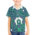 Sea Turtle Torres Strait Islands Kid Hawaiian Shirt Pacific Indigenous Australian Oceanic Dot Art