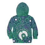 Sea Turtle Torres Strait Islands Kid Hoodie Pacific Indigenous Australian Oceanic Dot Art