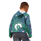 Sea Turtle Torres Strait Islands Kid Hoodie Pacific Indigenous Australian Oceanic Dot Art