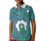 Sea Turtle Torres Strait Islands Kid Polo Shirt Pacific Indigenous Australian Oceanic Dot Art