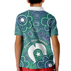 Sea Turtle Torres Strait Islands Kid Polo Shirt Pacific Indigenous Australian Oceanic Dot Art