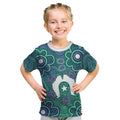 Sea Turtle Torres Strait Islands Kid T Shirt Pacific Indigenous Australian Oceanic Dot Art