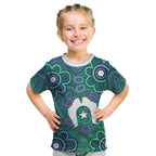 Sea Turtle Torres Strait Islands Kid T Shirt Pacific Indigenous Australian Oceanic Dot Art
