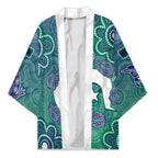 Sea Turtle Torres Strait Islands Kimono Pacific Indigenous Australian Oceanic Dot Art