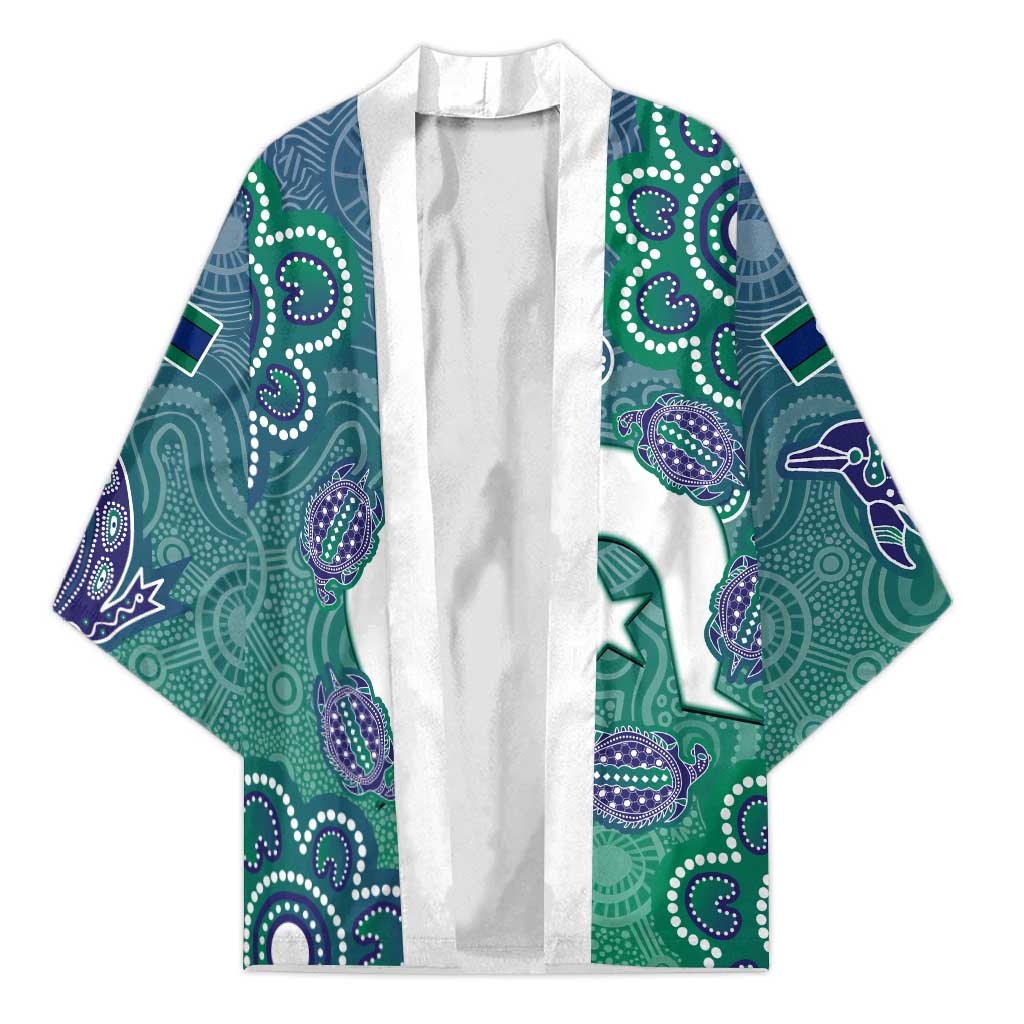 Sea Turtle Torres Strait Islands Kimono Pacific Indigenous Australian Oceanic Dot Art