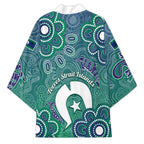 Sea Turtle Torres Strait Islands Kimono Pacific Indigenous Australian Oceanic Dot Art