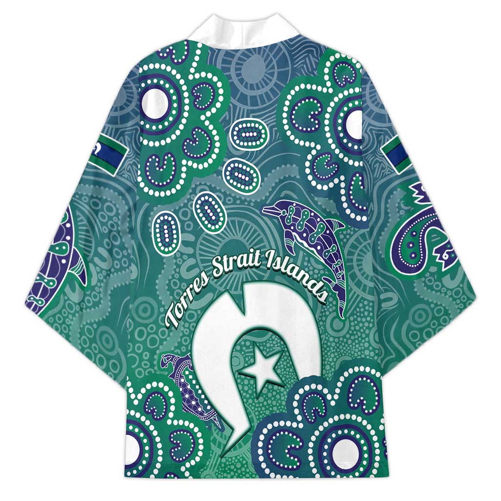 Sea Turtle Torres Strait Islands Kimono Pacific Indigenous Australian Oceanic Dot Art