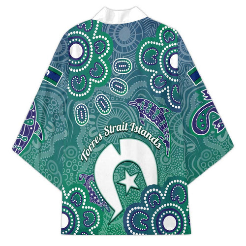 Sea Turtle Torres Strait Islands Kimono Pacific Indigenous Australian Oceanic Dot Art