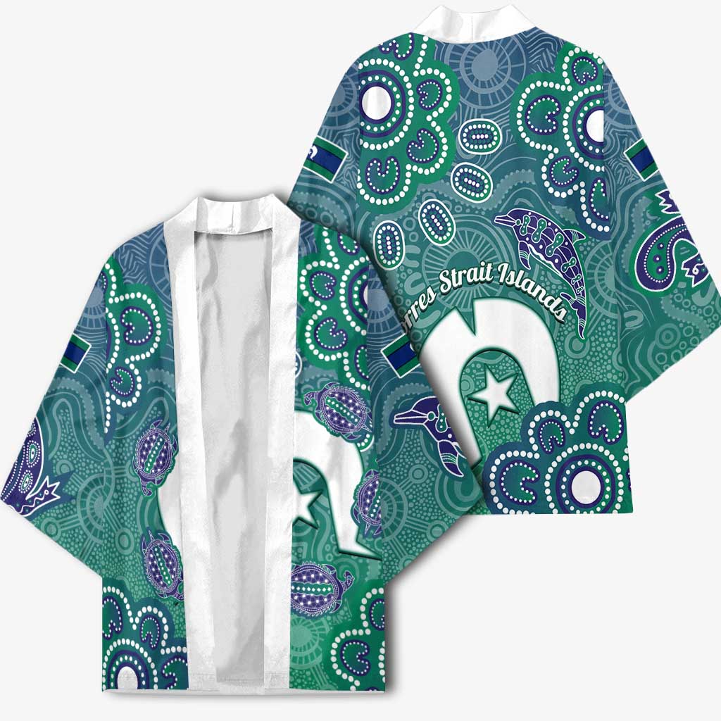 Sea Turtle Torres Strait Islands Kimono Pacific Indigenous Australian Oceanic Dot Art