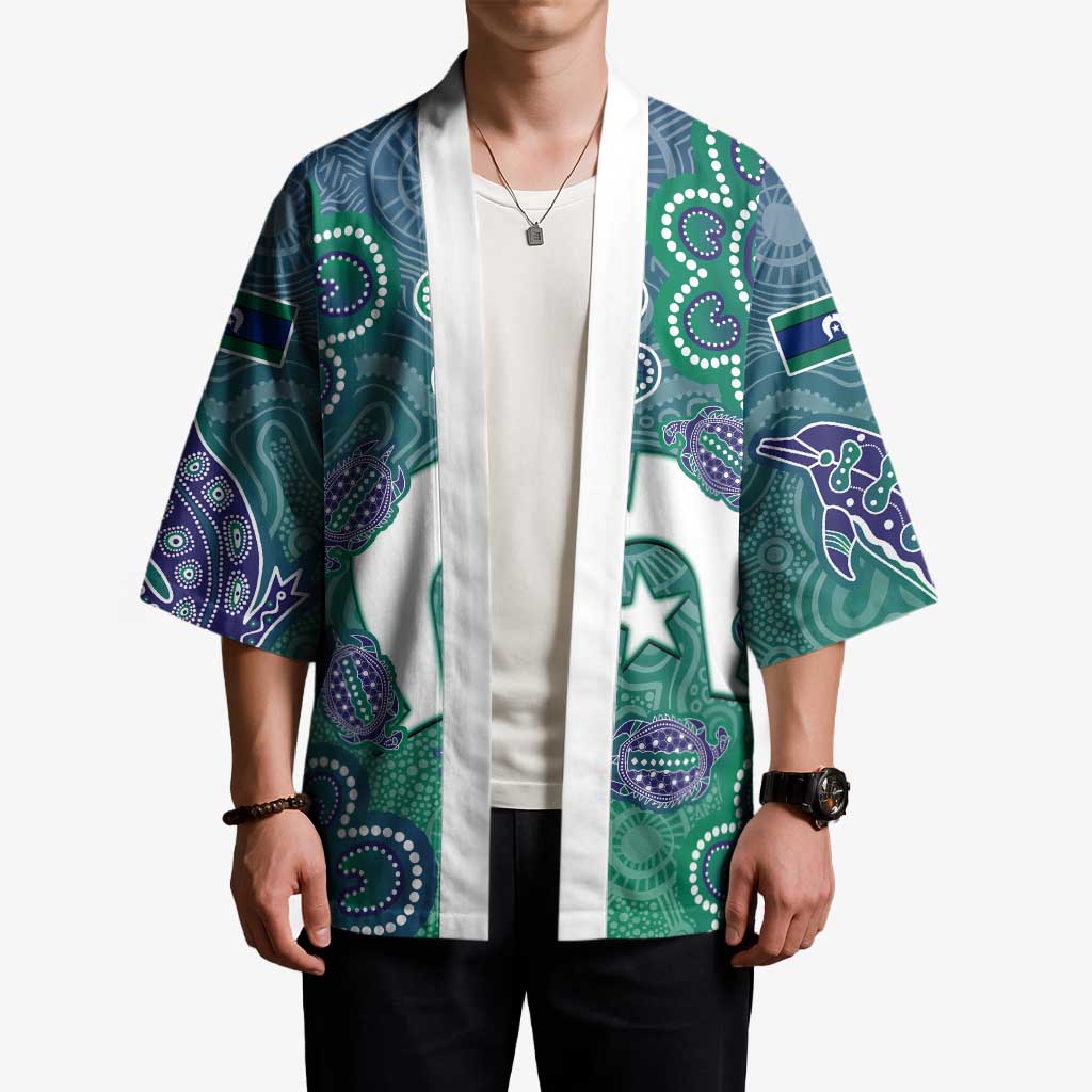 Sea Turtle Torres Strait Islands Kimono Pacific Indigenous Australian Oceanic Dot Art