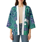 Sea Turtle Torres Strait Islands Kimono Pacific Indigenous Australian Oceanic Dot Art