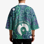 Sea Turtle Torres Strait Islands Kimono Pacific Indigenous Australian Oceanic Dot Art