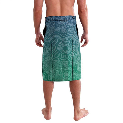 Sea Turtle Torres Strait Islands Lavalava Pacific Indigenous Australian Oceanic Dot Art